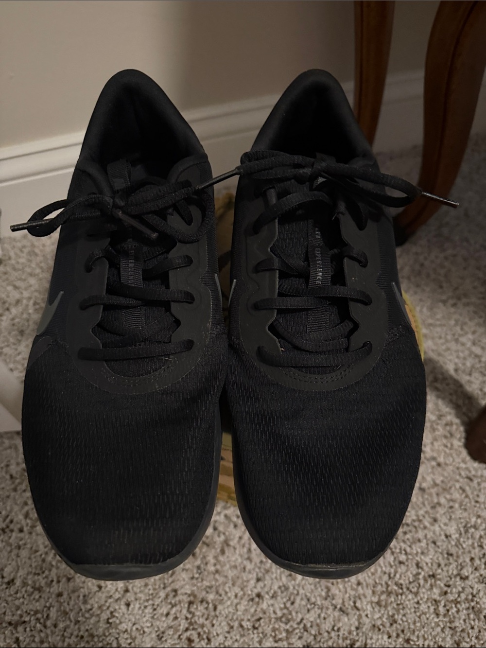 Men’s Nike Flex Black Low-Profile Mesh Lace-Up Sneakers-size 10.5